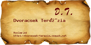Dvoracsek Terézia névjegykártya